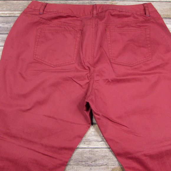 Avenue Jeans Red Wide Leg Size 18 - Picture 8 of 8